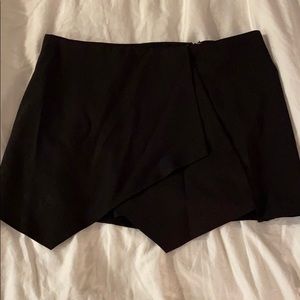 Black asymmetrical skort